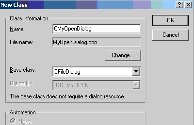 Cfiledialog open file example